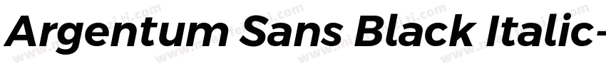 Argentum Sans Black Italic字体转换